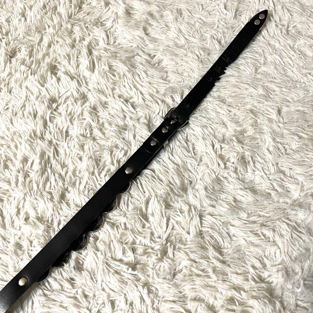 【未使用級】トーガビリリース ダブルバックル コンチョ ベルト レザー ブラック