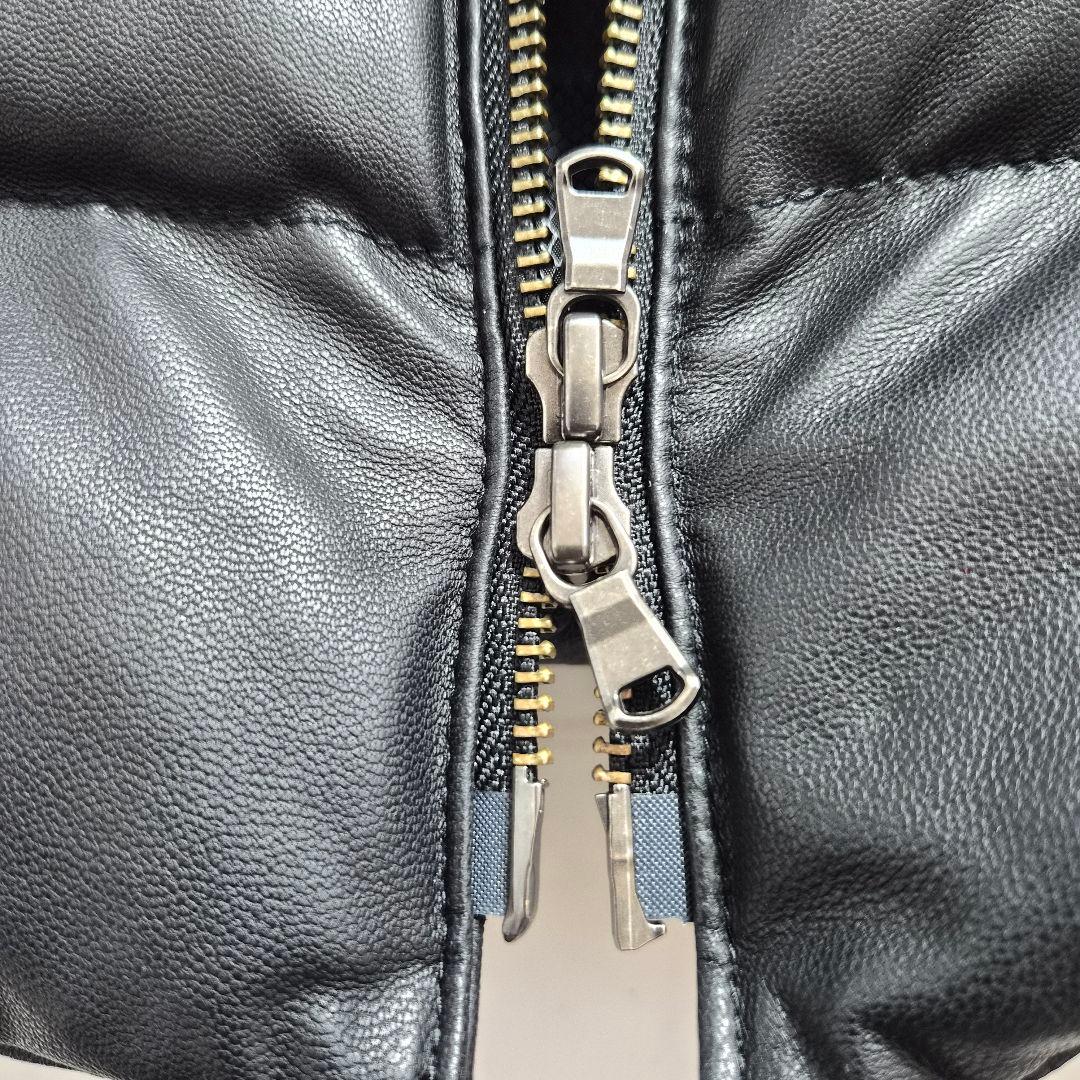 【美品】ハイストリート 羊革 ダウンジャケット ブラック M