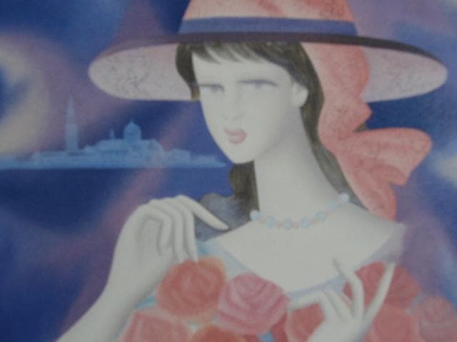 安食一雄、【帽子】、希少な画集より、状態良好、新品高級額装付