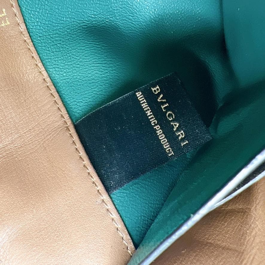 劇レア　ブルガリ BVLGARI 　セルベンティ　長財布 ブラック×ブラウン