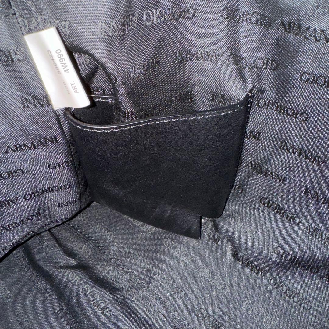 高級感 ジョルジオアルマーニ ビジネスバッグ 黒 A4 PC収納可 南京錠