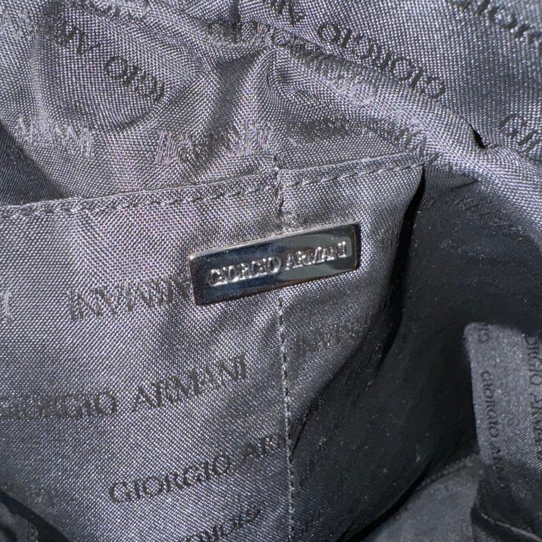 高級感 ジョルジオアルマーニ ビジネスバッグ 黒 A4 PC収納可 南京錠