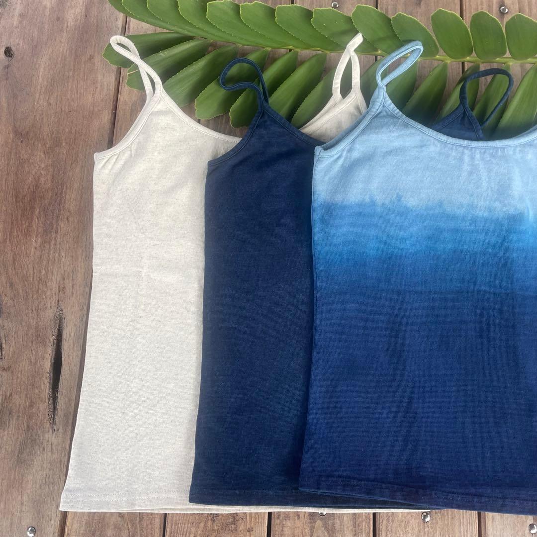 再販✨大人気定番✨ヘンプコットン　カップイン キャミソール【生成り】パット付属