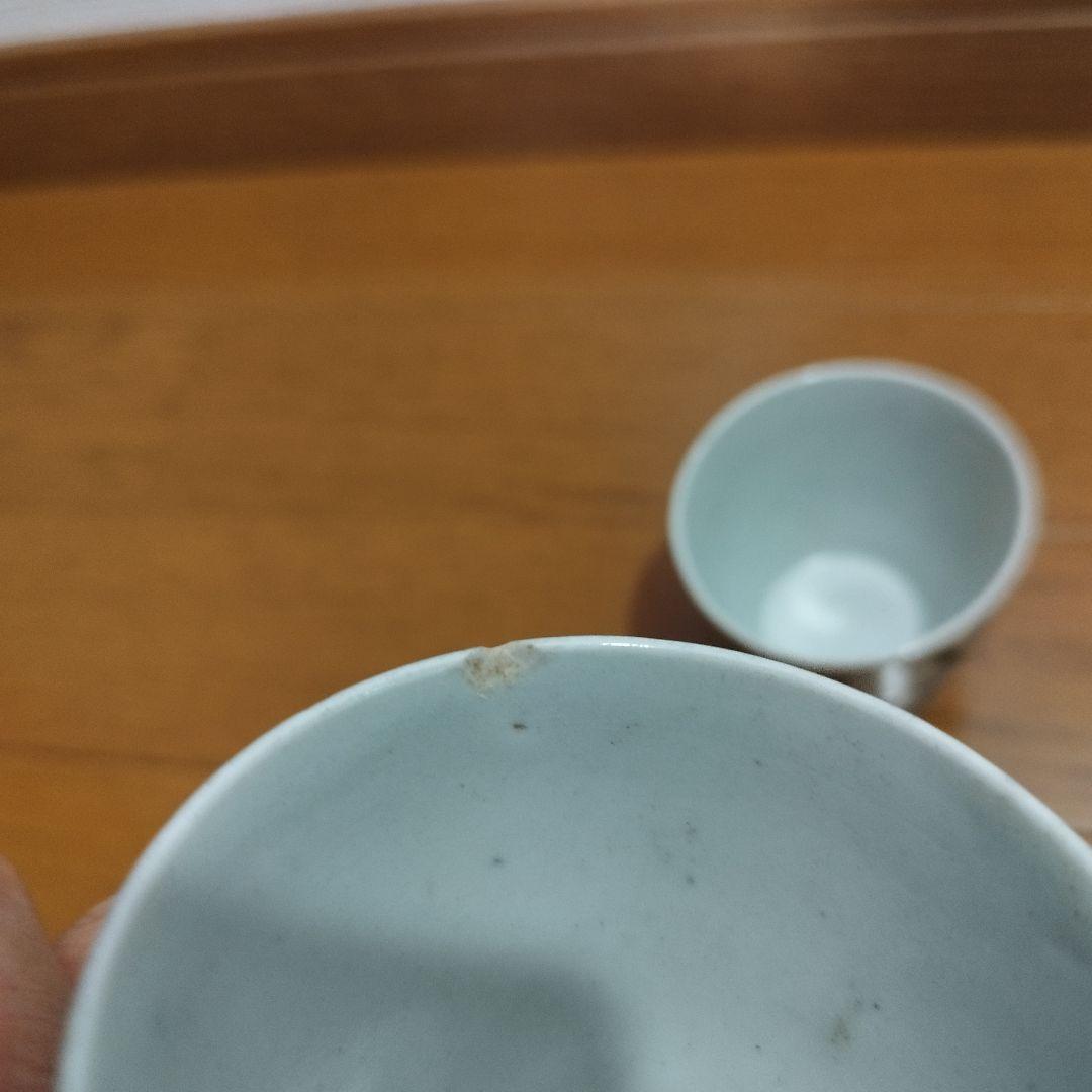 ひ*し様 古伊万里　菖蒲模様の染付　蕎麦猪口　5個セット！　江戸期頃