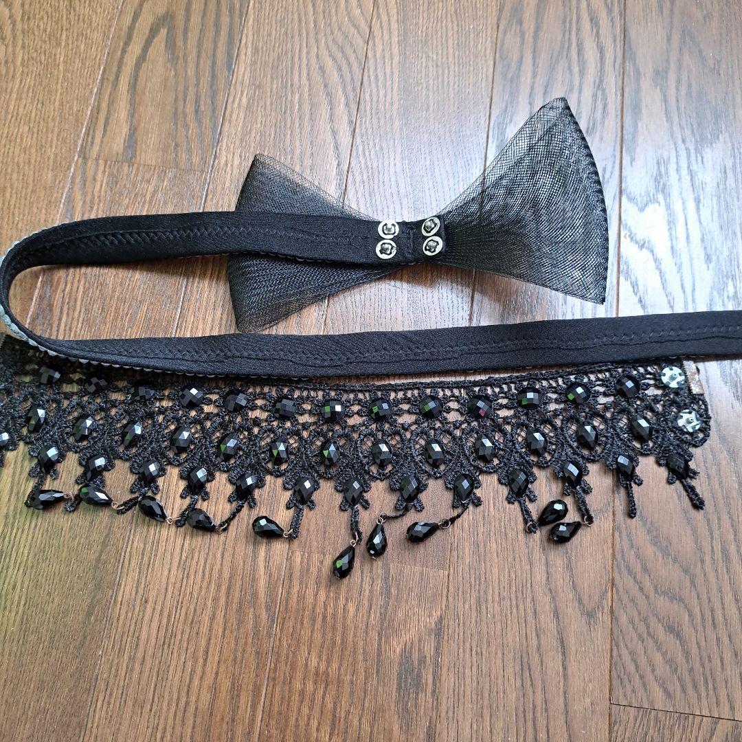 社交ダンス　ラテン蛍光イエローグリーンドレス　チョーカースワロフスキーベルト付き