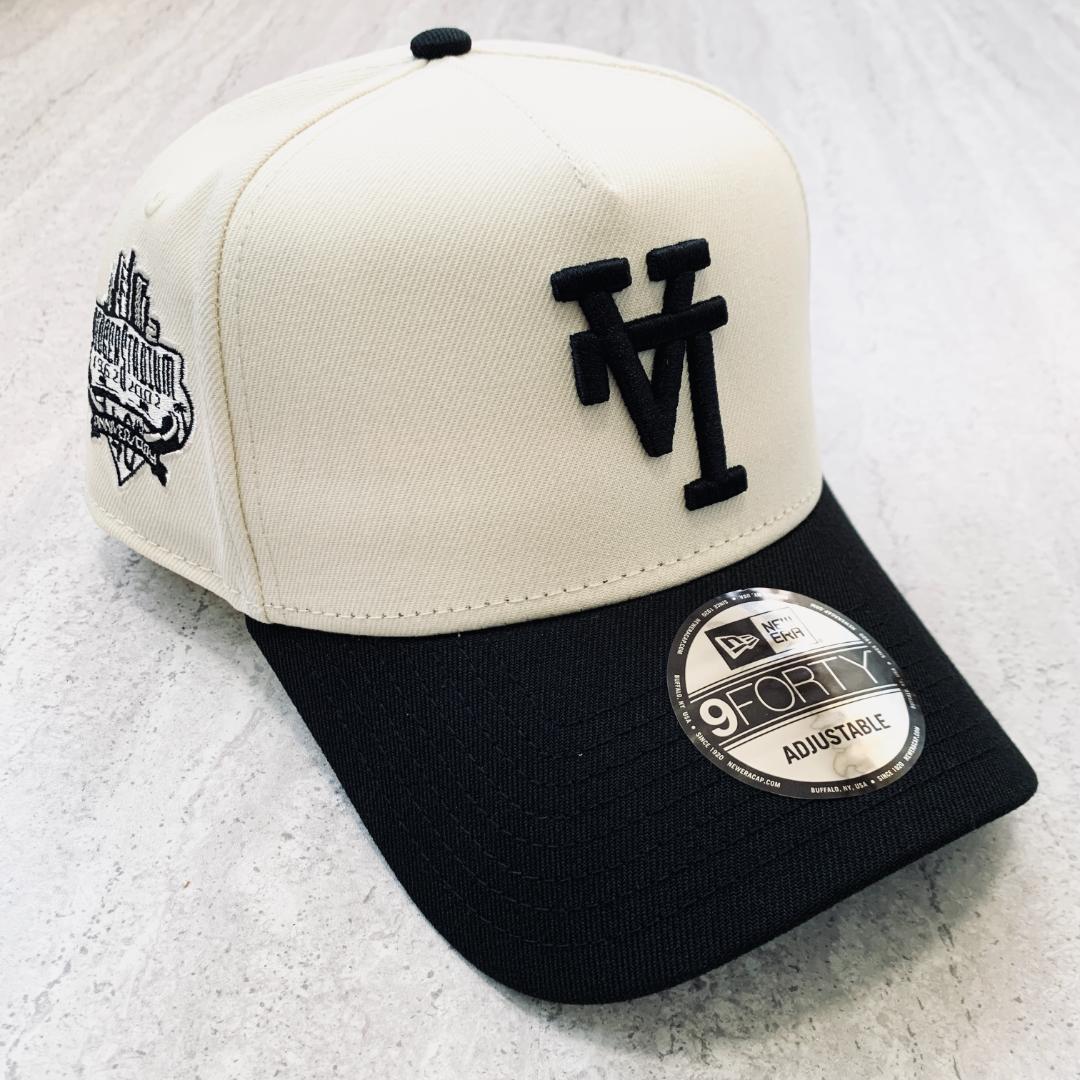 海外限定 LA ニューエラ ドジャース 逆ロゴ ホワイト ブラック