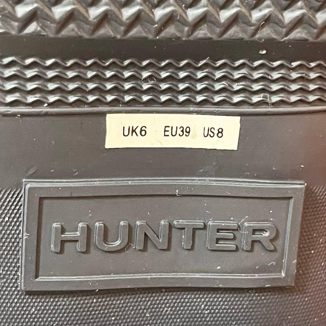 【新品】HUNTER ロングレインブーツ ブラック 25cm UK6 調節可能