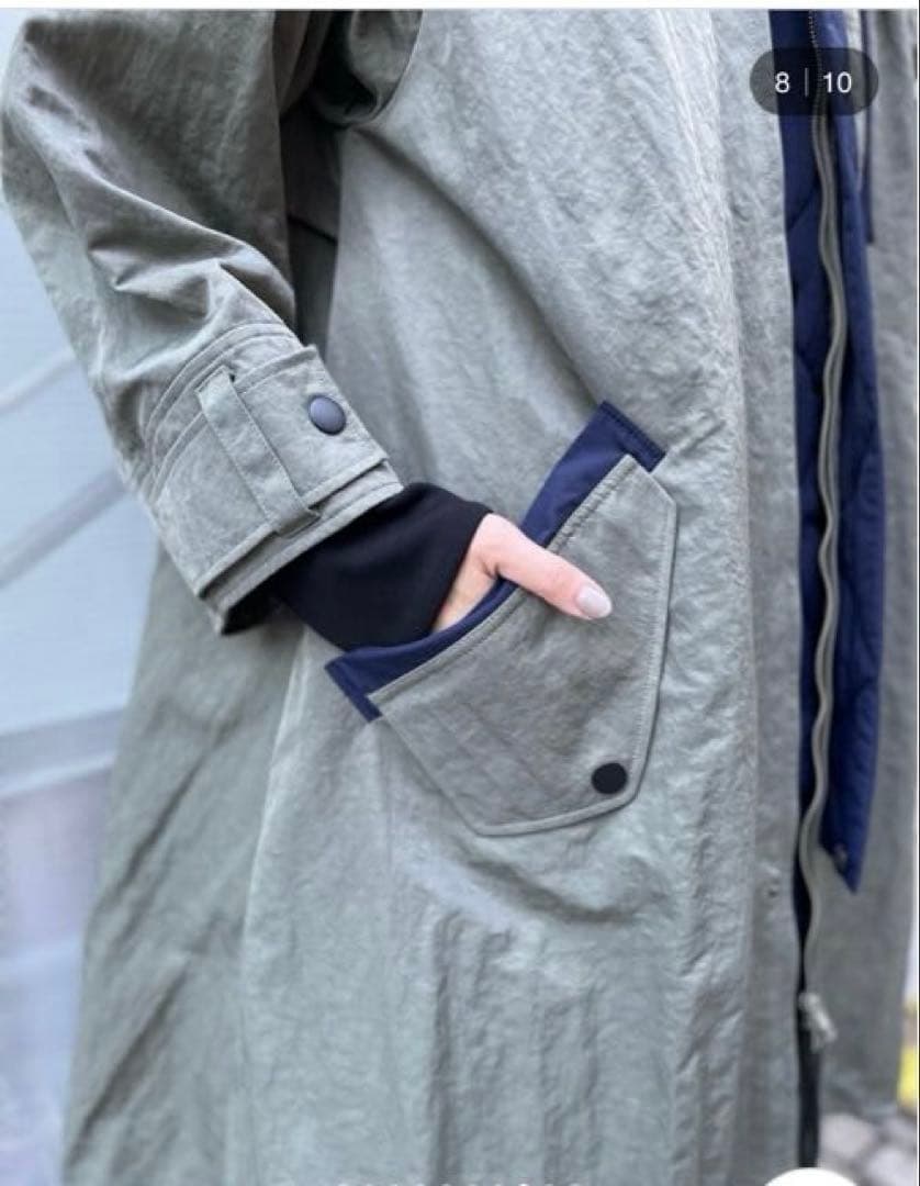 美品★ キルティングベストレイヤードコート