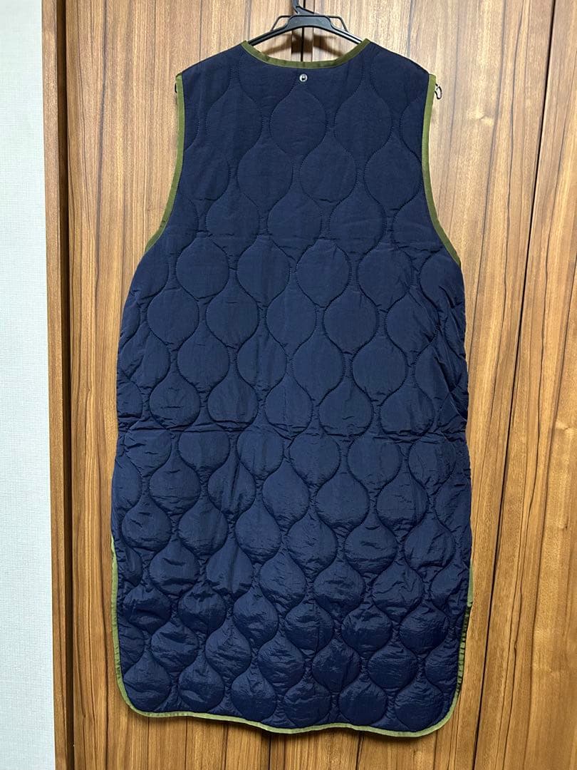 美品★ キルティングベストレイヤードコート