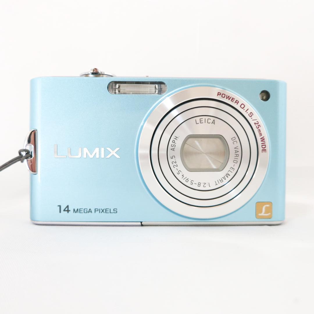 美品☆Panasonic LUMIX DMC-FX66 ライトブルー デジカメラ