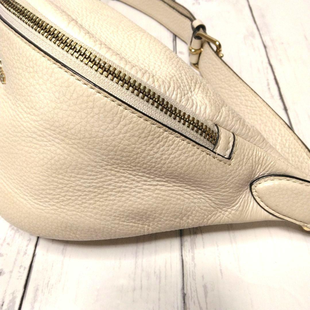 COACH　ウエストポーチ　シボ革　ロゴ　オールレザー　M1980-F48738