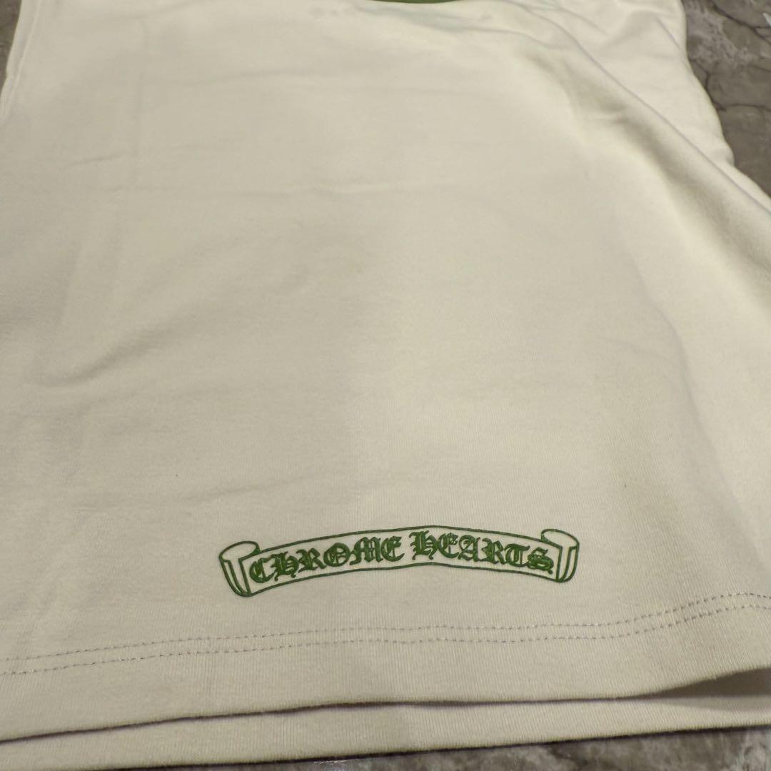 【新品】クロムハーツ ローラースケートキャミソール クリーム/グリーン S