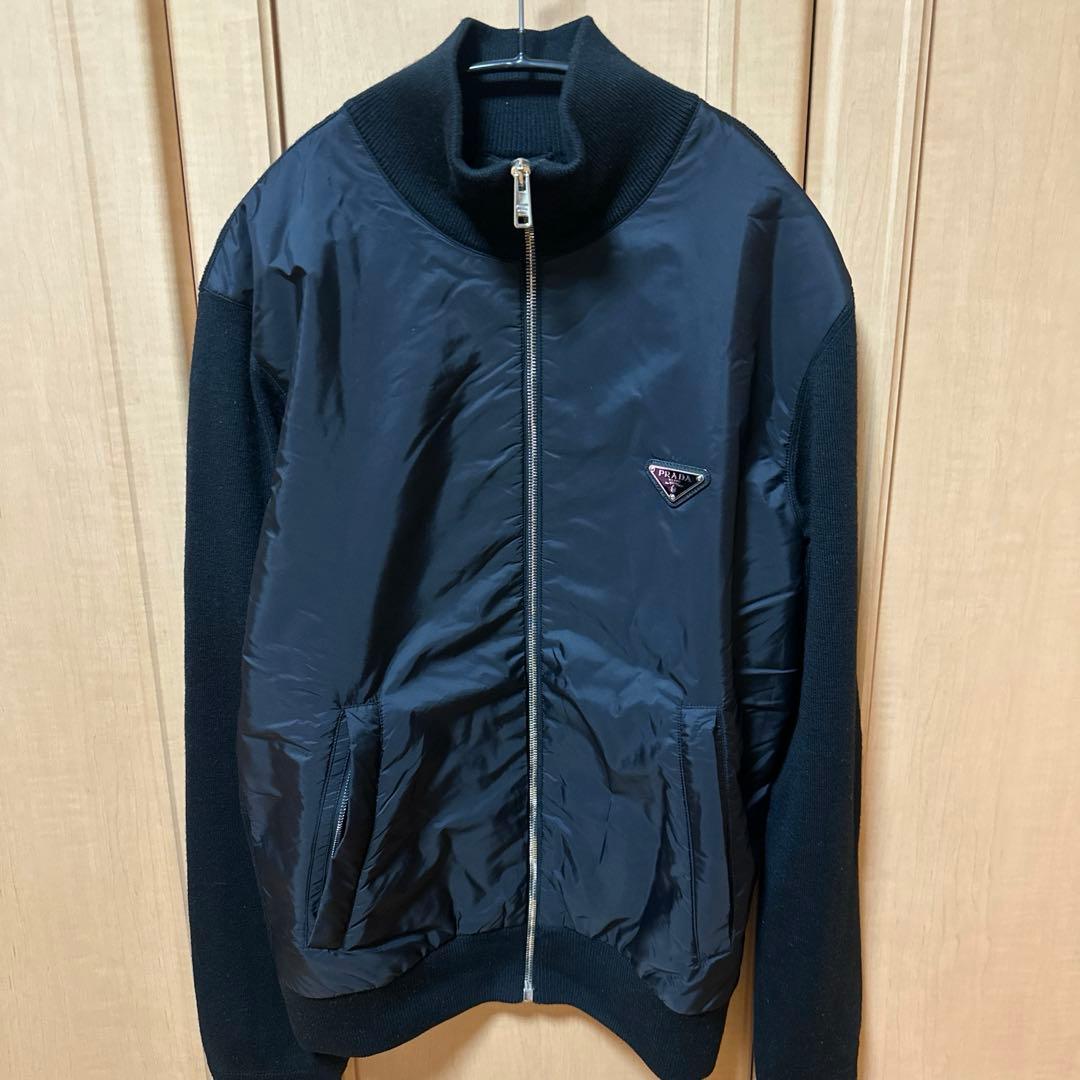 Y*I様 プラダ ジップアップナイロンウール　ニットジャケット