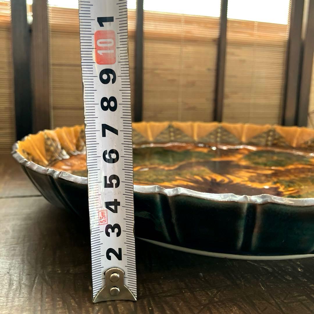 古美術　九谷焼　大皿　縁起物　鳥　希少　蔵出し　お正月　青手