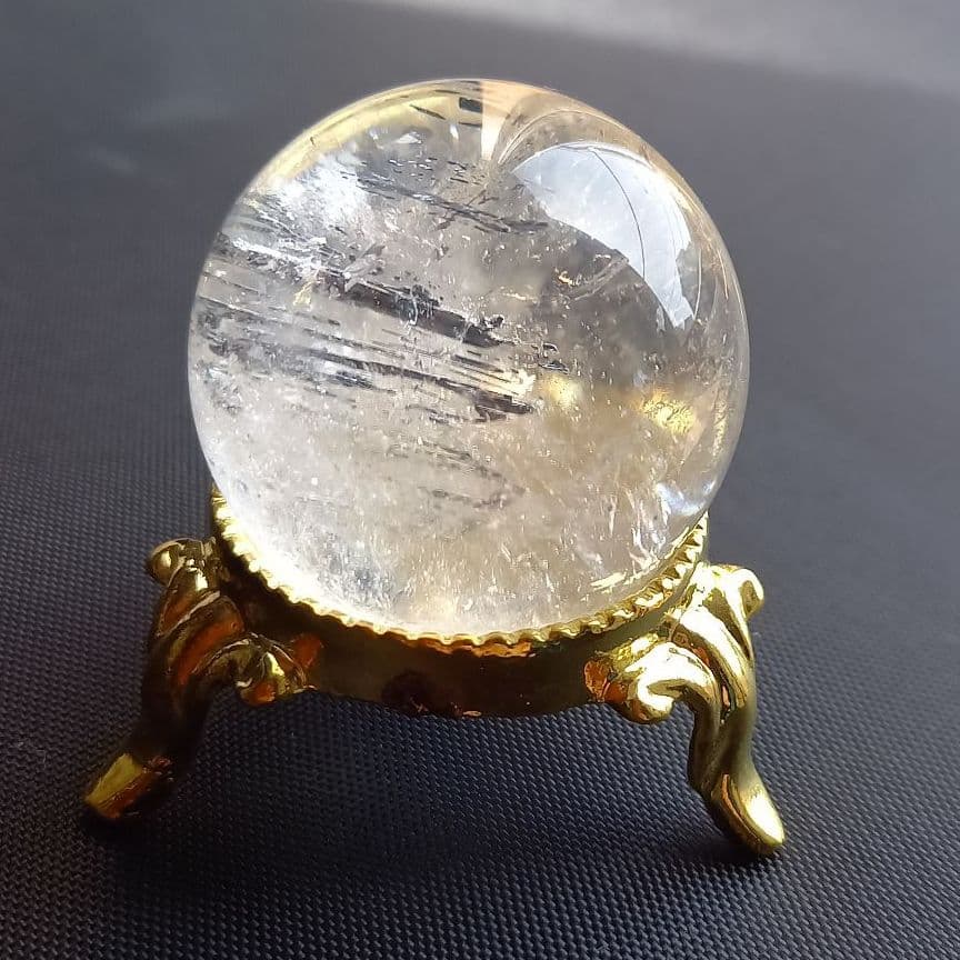 スティブナイト★天然石丸玉 34mm★水晶丸珠★