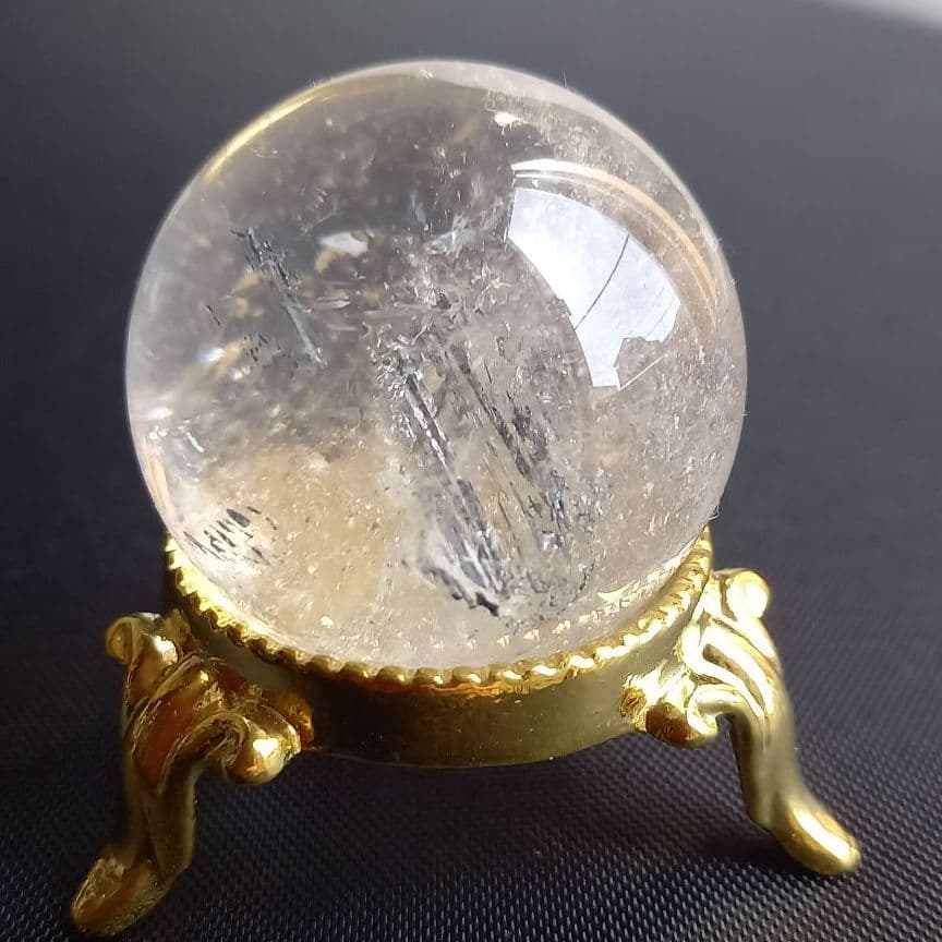 スティブナイト★天然石丸玉 34mm★水晶丸珠★