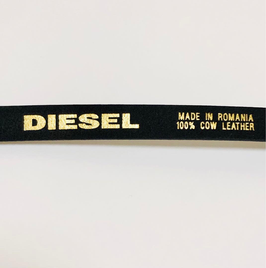 DIESEL ブラック レザーベルト レディース ルーマニア製 新品