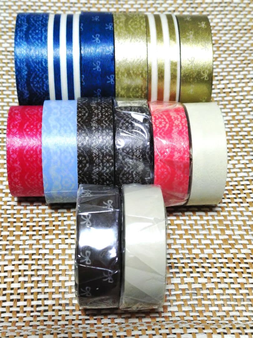 マスキングテープ マークス 14本 レース リボン ストライプ