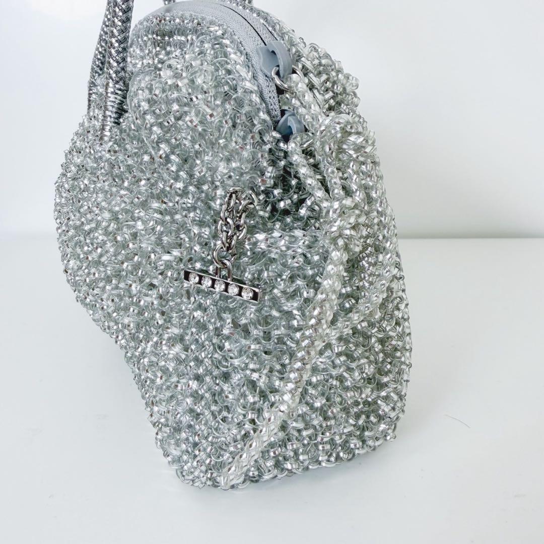 アンテプリマ ボクシー ミディアム ハンドバッグ シルバー　ワイヤーバッグ