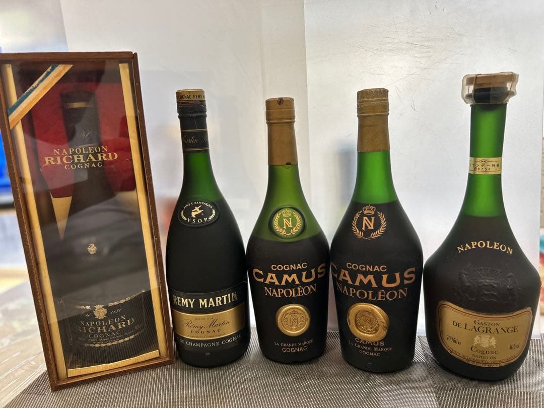 未開栓ナポレオン5本セットCAMUS REMMY GASTONE RICHARD