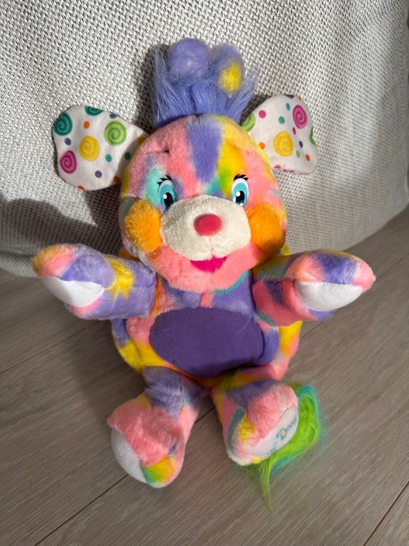 アメリカ購入ポップルズぬいぐるみヴィンテージ レインボー　ムチャチャ　ケアベア