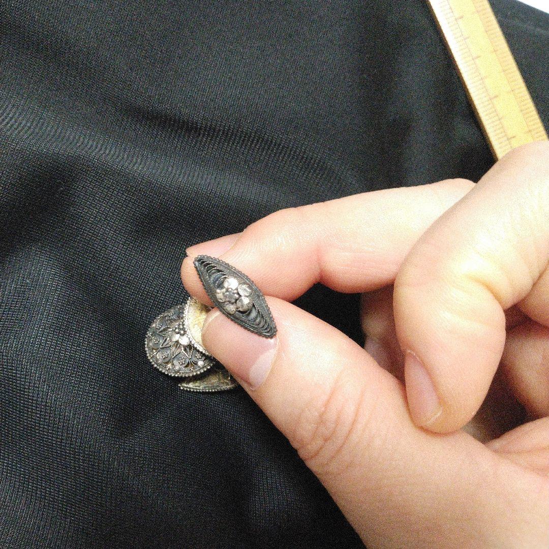 ヴィンテージ　シルバー　HSN 800 バリ　インドネシア カフスボタン