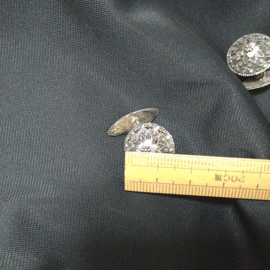 ヴィンテージ　シルバー　HSN 800 バリ　インドネシア カフスボタン