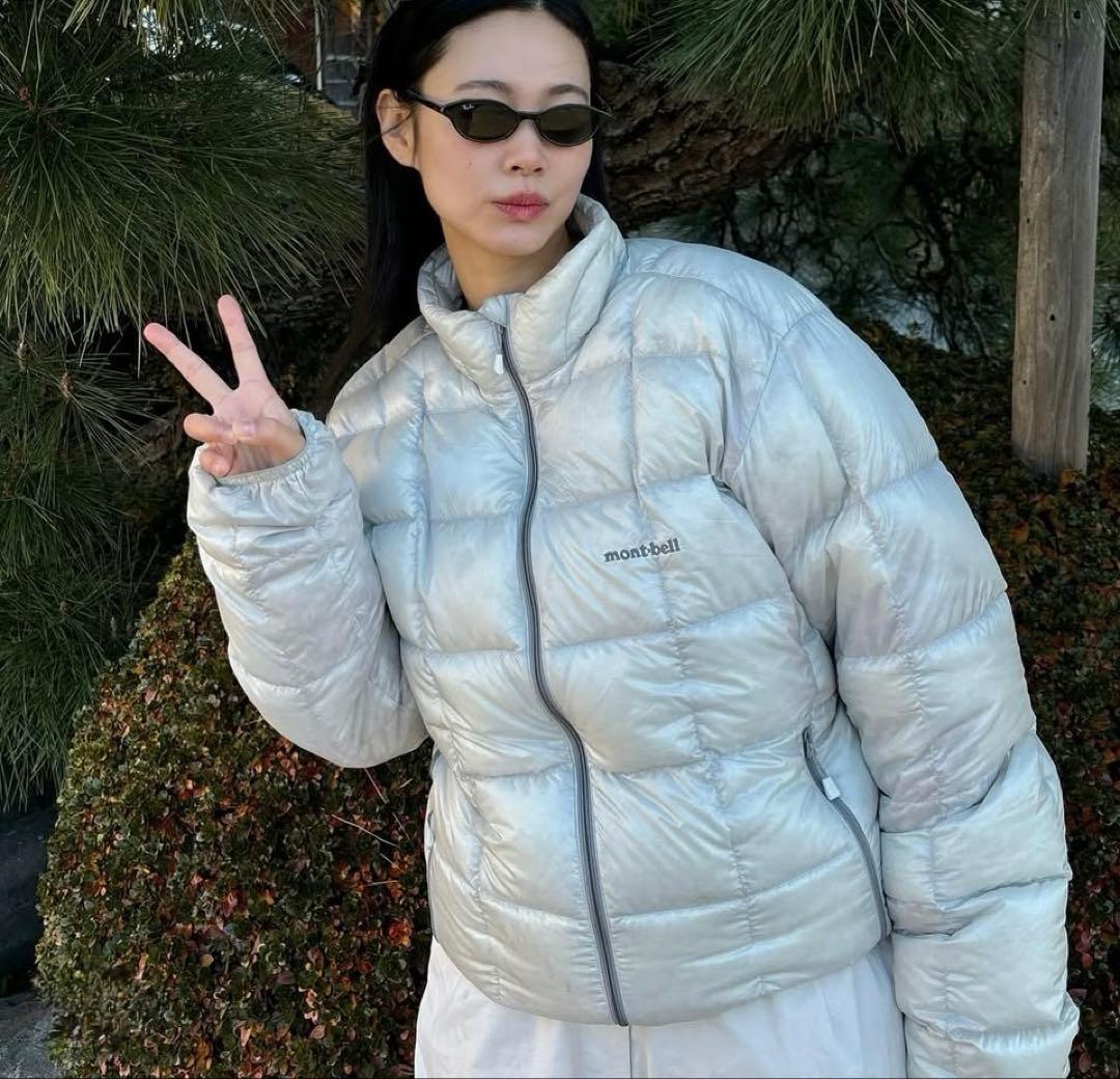今期完売品　 モンベル スペリオダウンジャケット　S ライトグレー　田中シェン着
