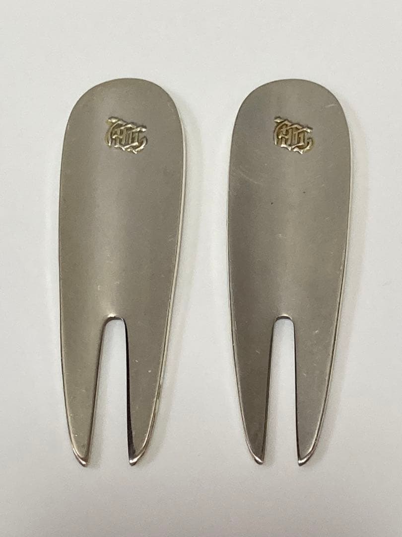 ゴルフ　グリーンフォーク SILVER 銀製　2枚　vintage
