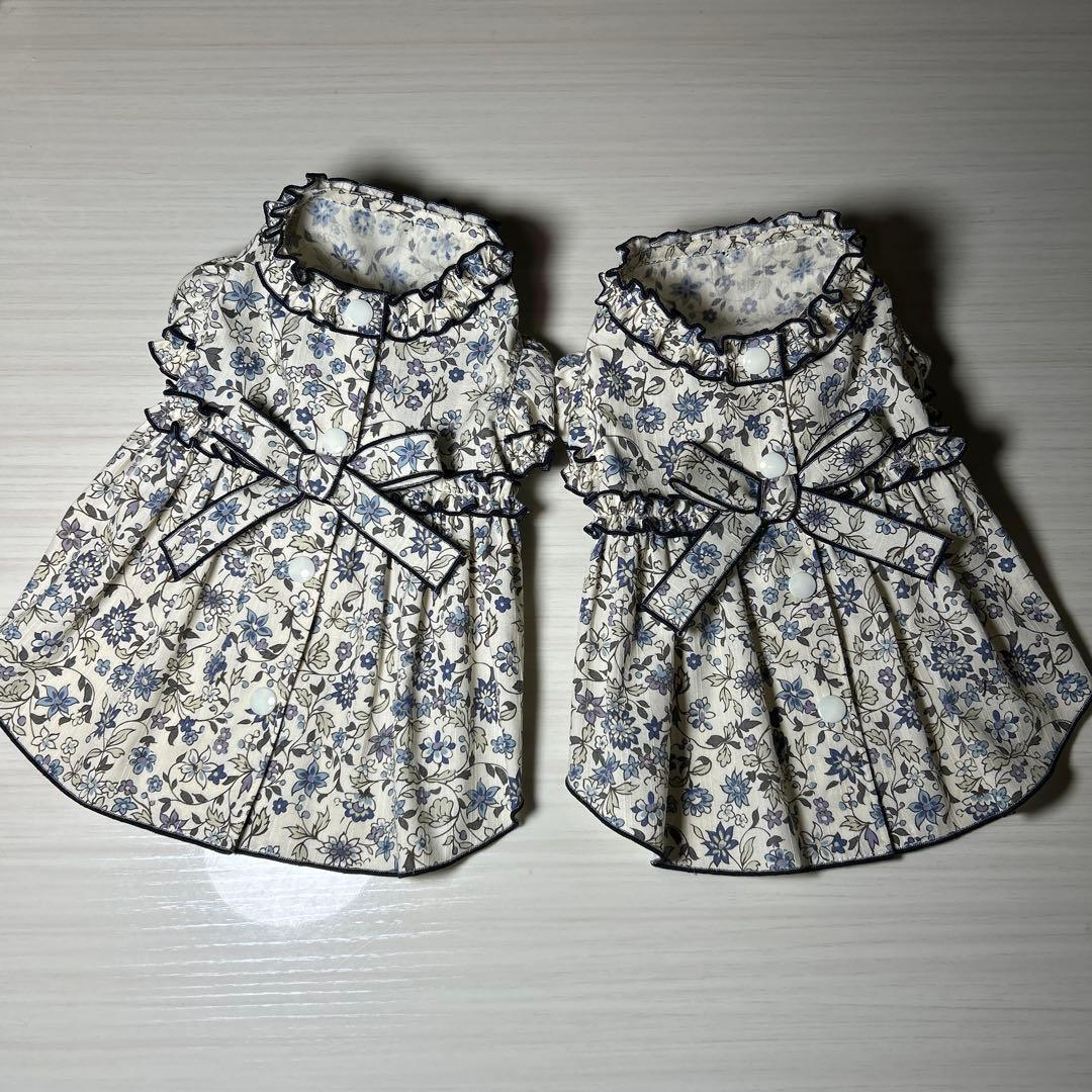 No.474•475 犬服ハンドメイド　バックオープンワンピース2着