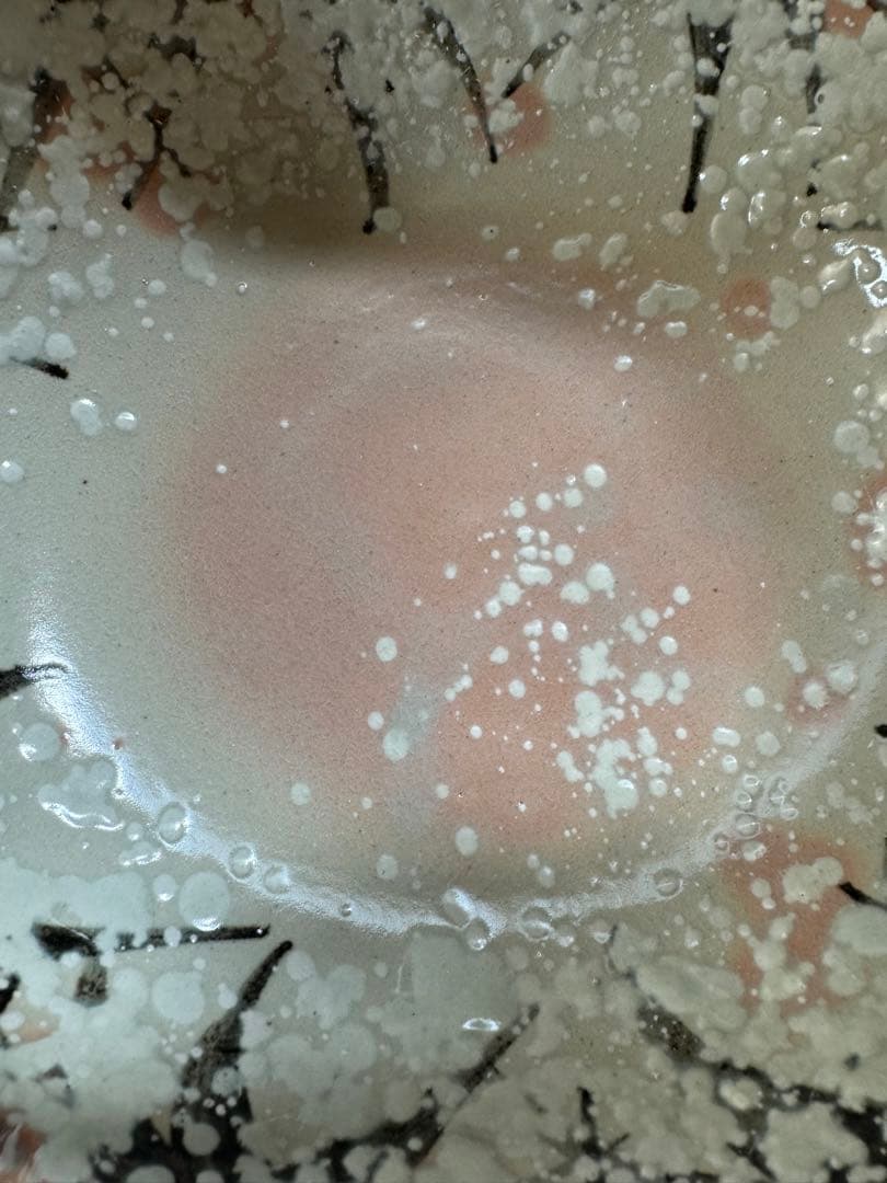 2784 阿漕窯 雪笹　手付　菓子鉢　共箱 未使用