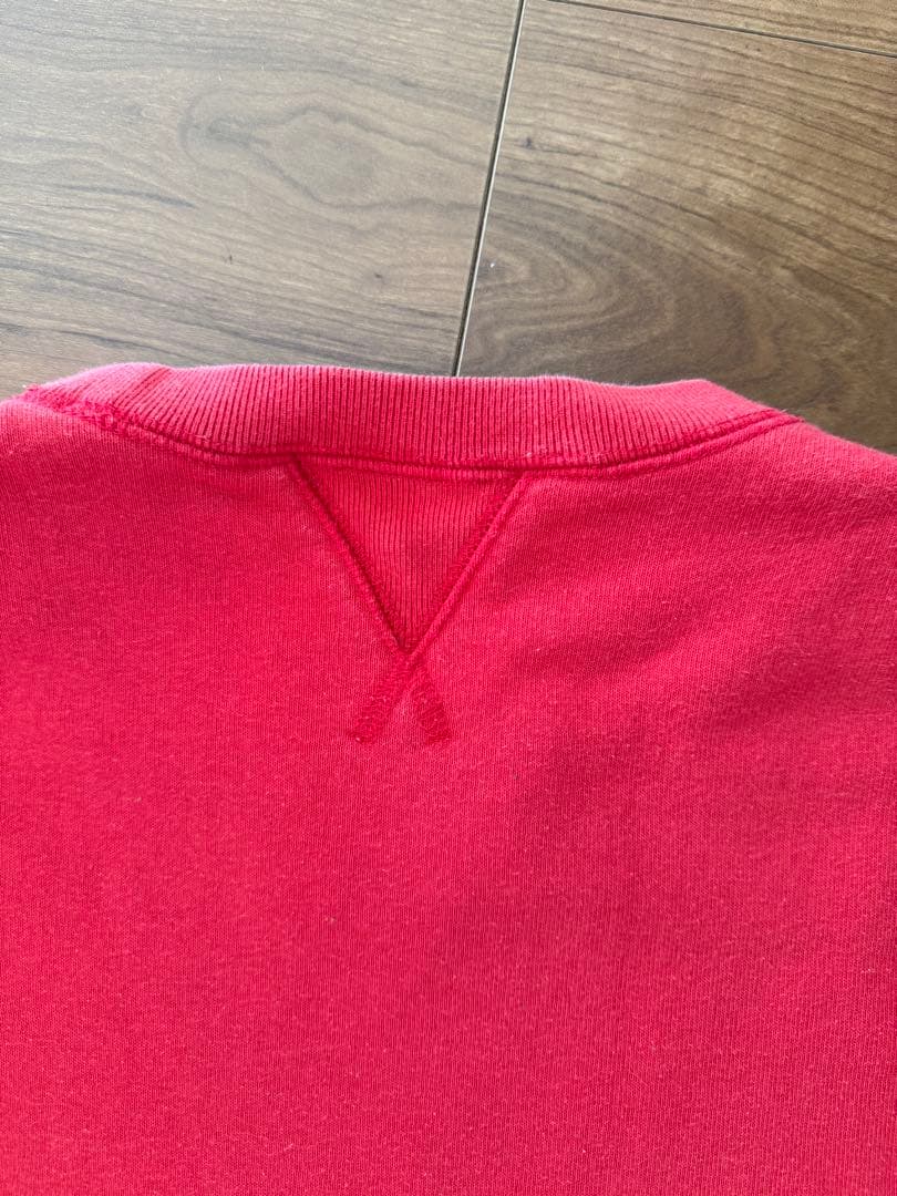 ループウィラー ビームスプラス レッド クルーネック スウェット