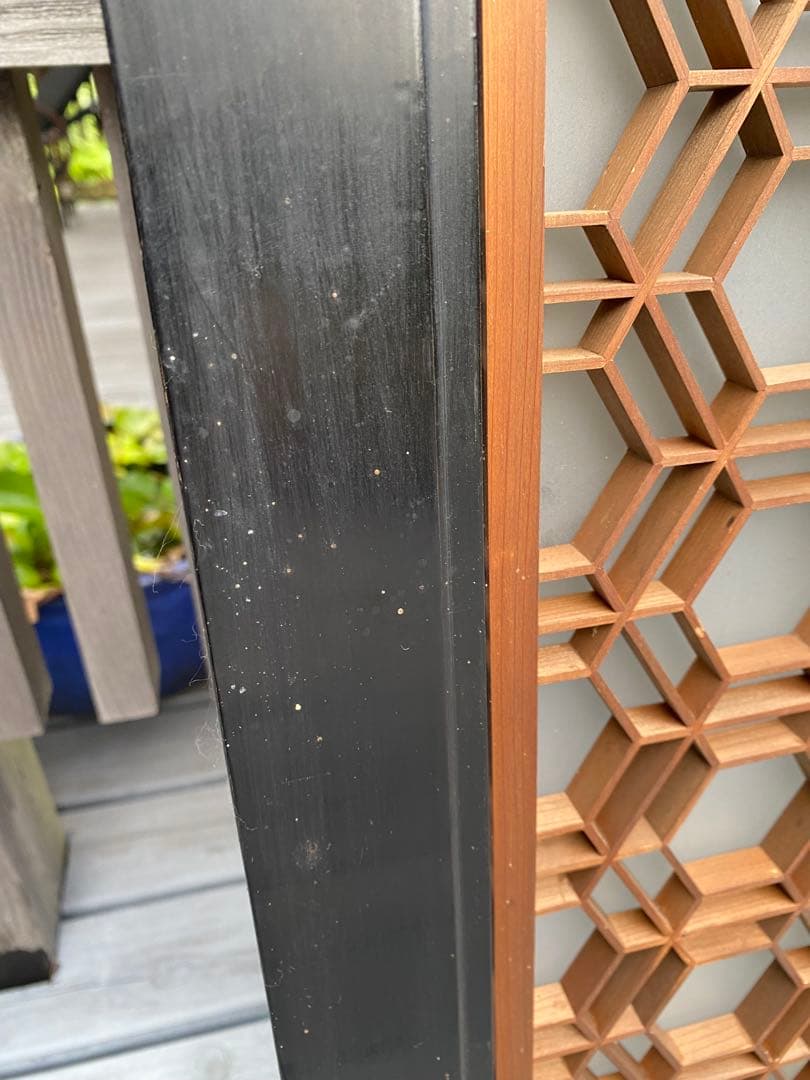 欄間　2枚セット　すりガラス付き　アンティーク　古民家