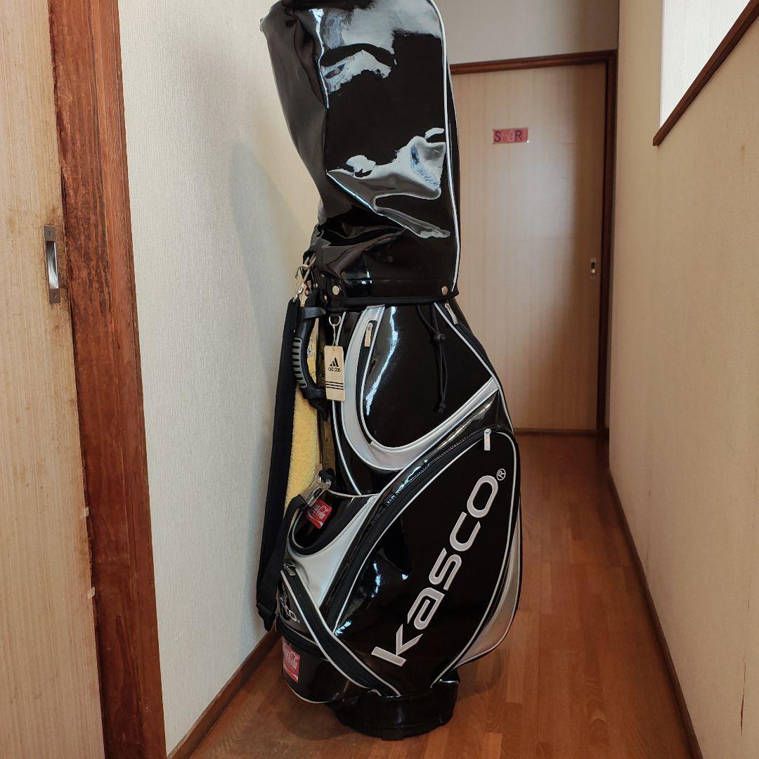Kasco ゴルフキャディバッグ 黒エナメル