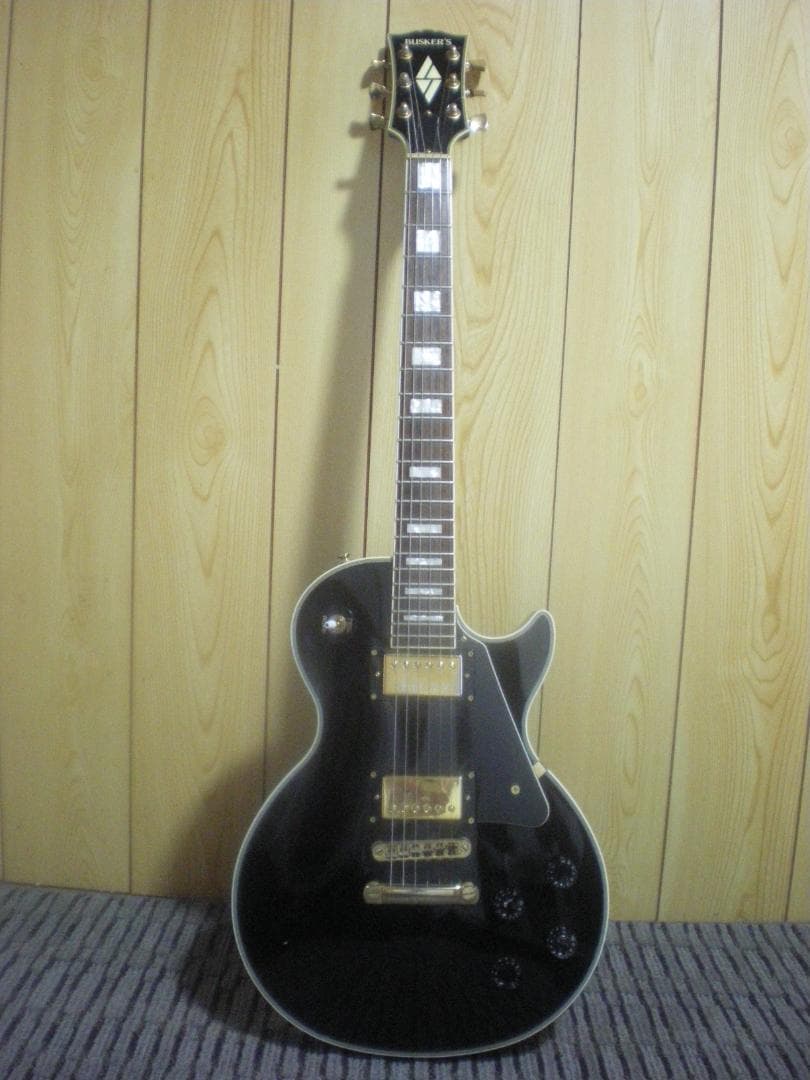 BUSKER'S ブラックレスポールエレキギター