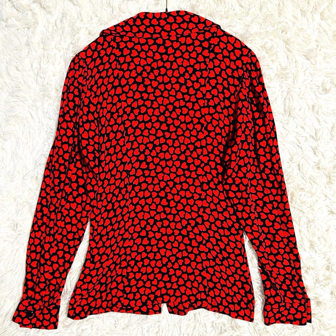 イヴサンローラン ハート柄 ブラウス シャツ YSL Saint Laurent