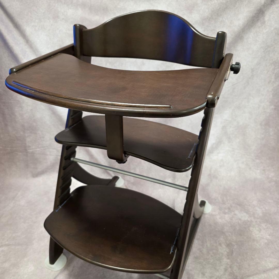 【美品】大和屋 すくすくチェアEN テーブル&ガード付き 木製 ベビーチェア