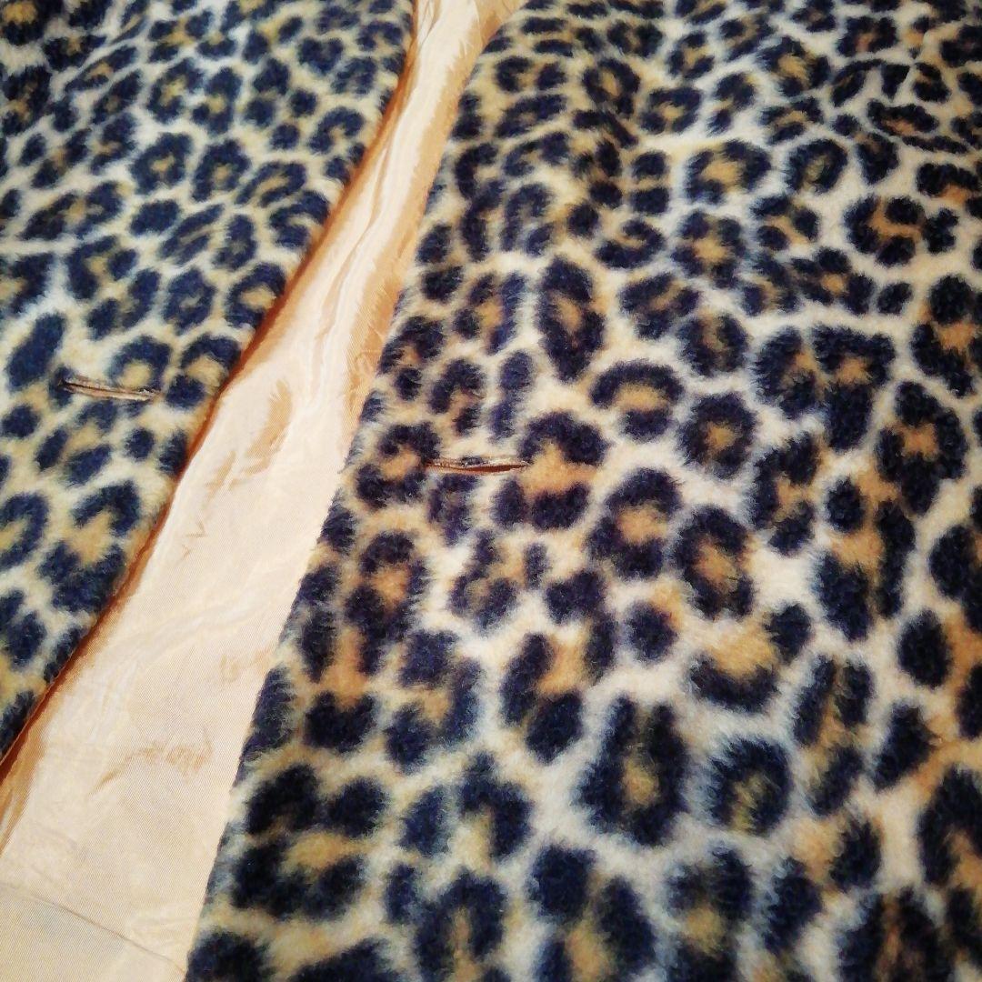 ビンテージ　レオパード　ベスト　フェイクファー　MCベスト 豹柄