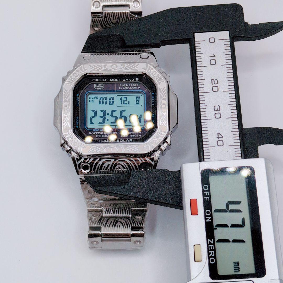 【稼働品】G-SHOCK GW-M5610BA カスタム ペイズリー柄　メタル