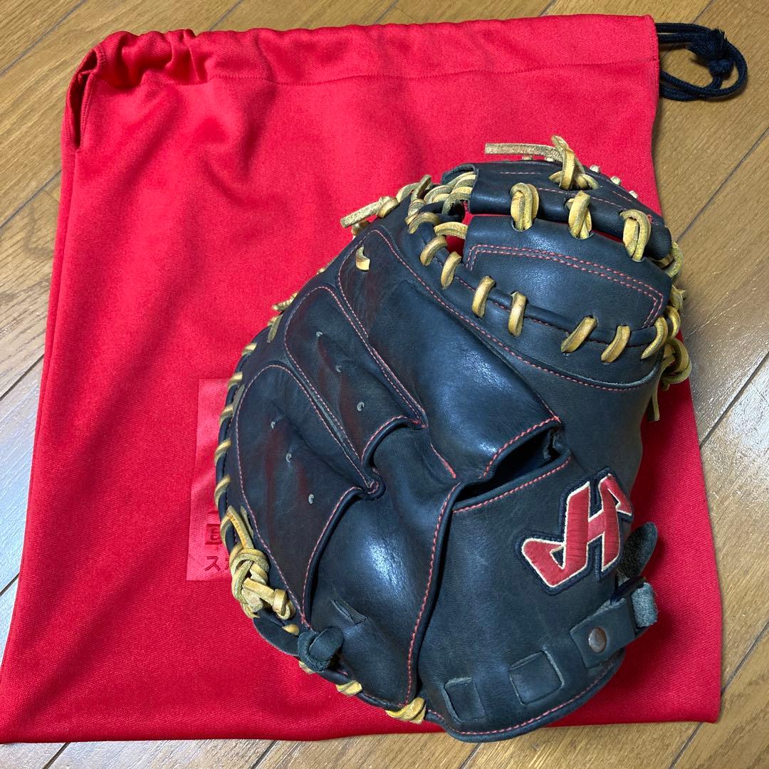 キャッチャーミット⭐︎ハタケヤマ⭐︎少年軟式用⭐︎袋付き