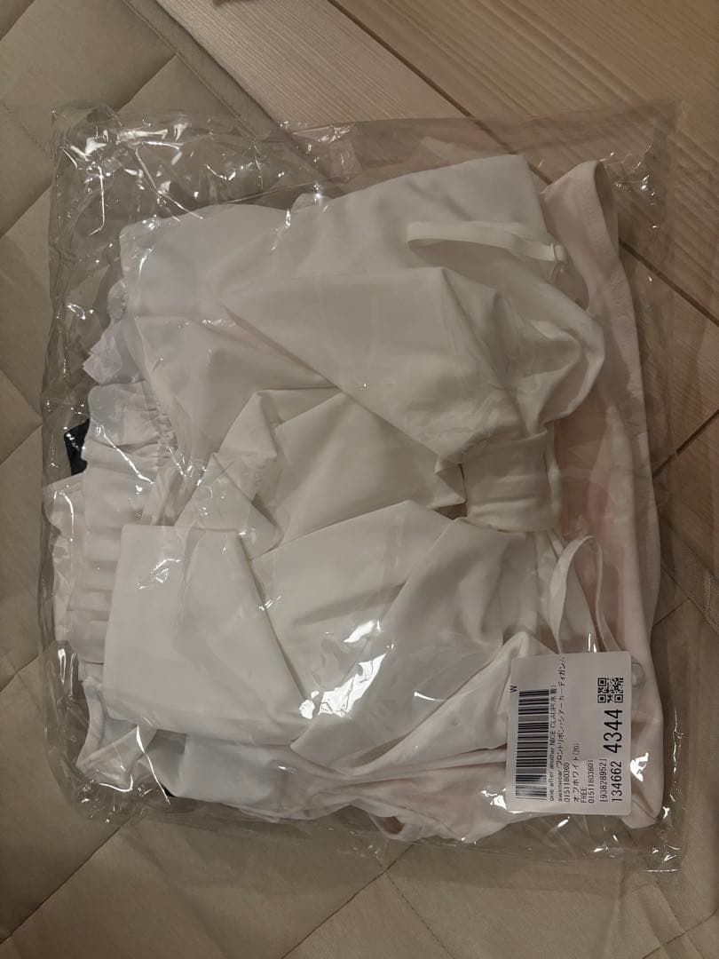 NICE CLAUP swimwearフロントリボン+シアーカーディガン