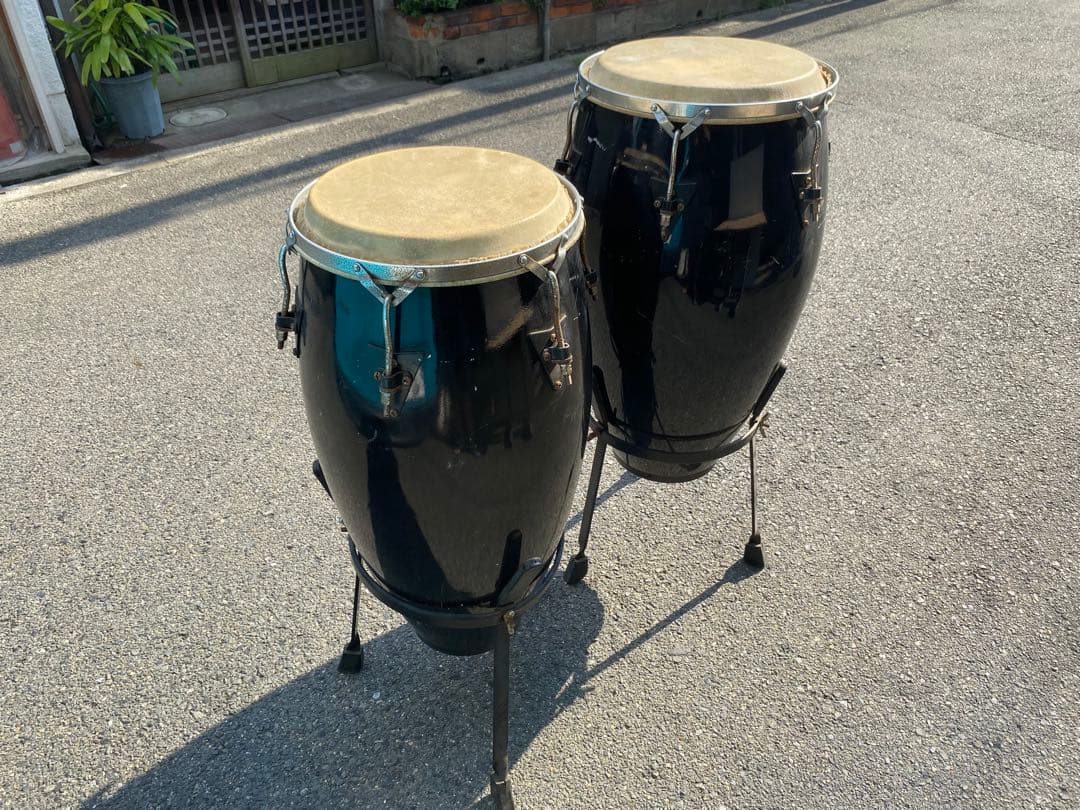 メーカー不明　コンガ　スタンド　ビンテージ　中古品