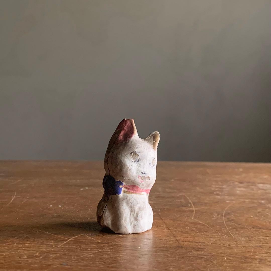 古い 土人形 猫 民芸 古道具 アンティーク 練り人形？