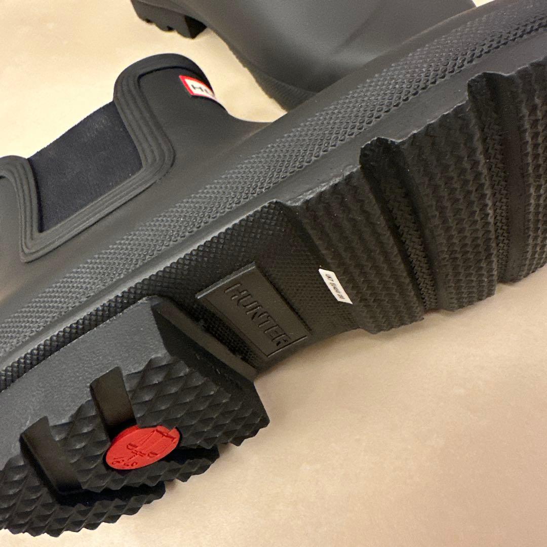 【新品】HUNTER レインブーツ 25.5cmの方に　ブラック　梅雨対策に