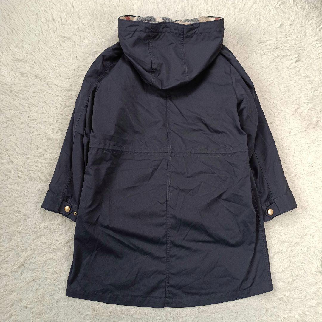 ブルーレーベルクレストブリッジ　ボアライナー ロングコート　ネイビー　3way