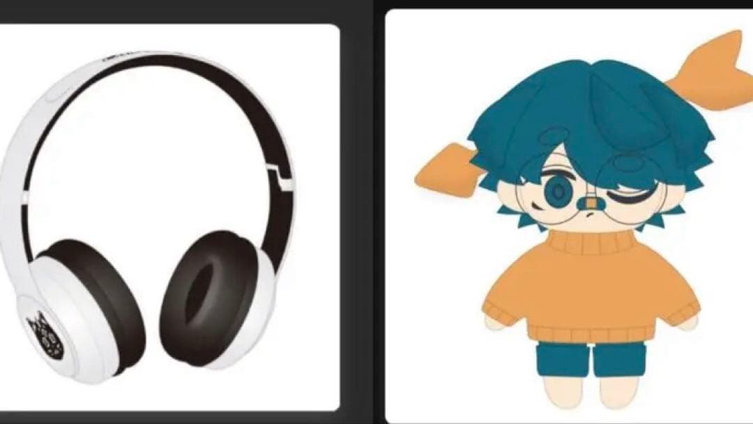 Eve くじ UnderBlue ぬいぐるみ ネコヘッドフォン