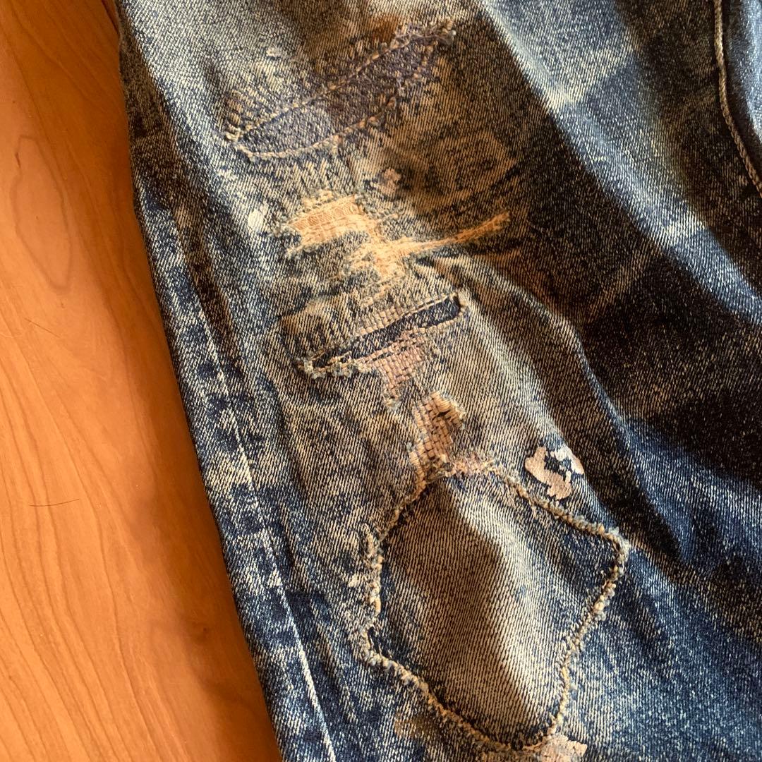 レアKAPITALスタッズ　リメイクジーンズ