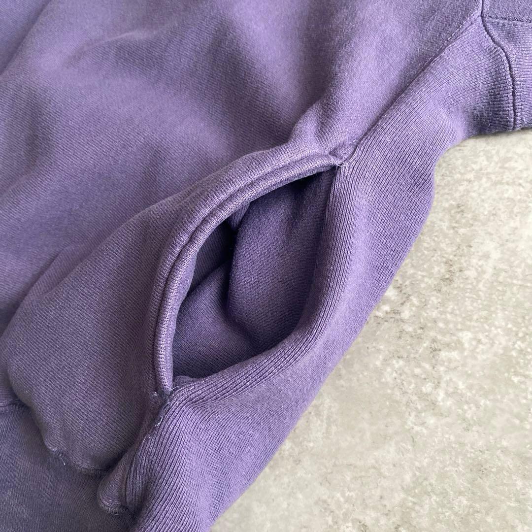 レアカラー90sチャンピオン目付き無地リバースウィーブUSA製モックネックL