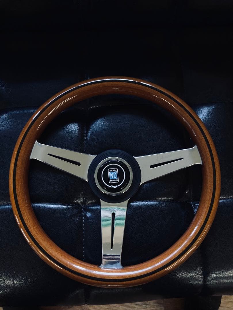 ナルディ 32.5cm ウッドステアリング ホーンボタンリングセット NARDI