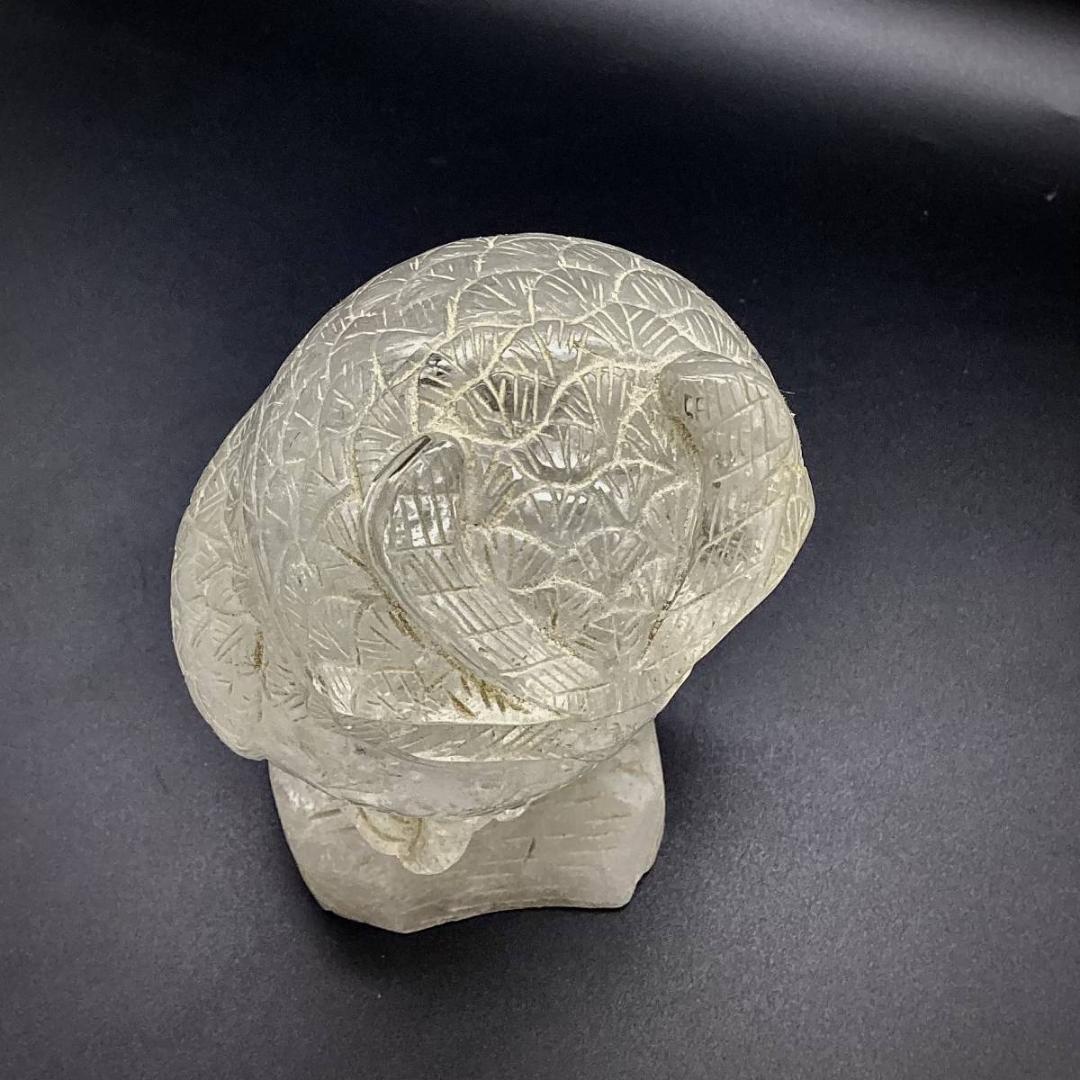 ★フクロウ 梟 水晶 天然石 オブジェ 置物 鉱物 2kg 古い